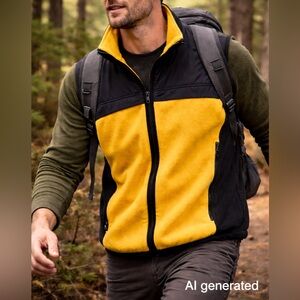 Obermeyer Men's Black and Yellow Vest (size large)